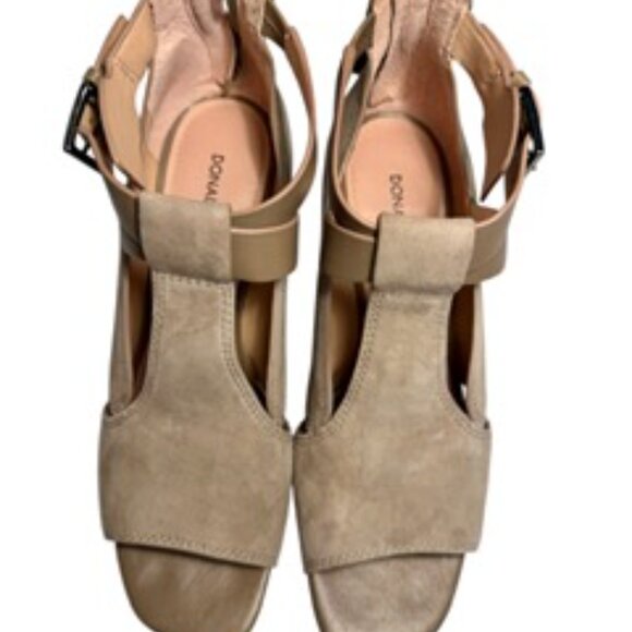 Donald Pliner Sila Suede Tan Leather Women's Shoes Sz 8.5 - Picture 2 of 11